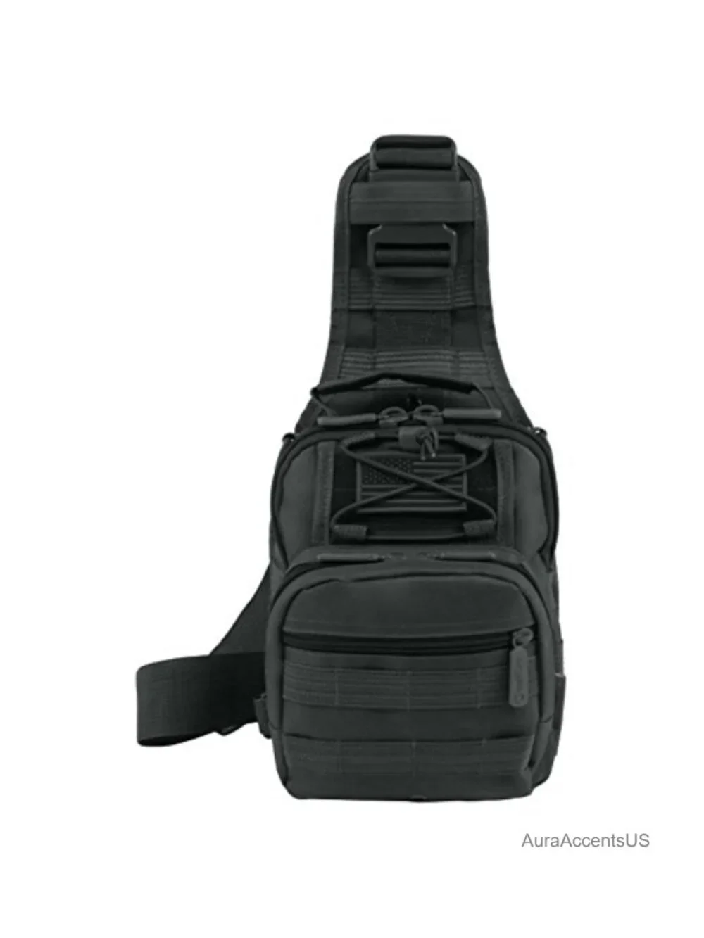 Tactical Sling Chest Utility Shoulder Bag 3 Zippered Compartments Polyester